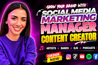 be music social media manager for artist bands djs and podcasts