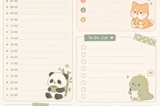 design daily, weekly and monthly planner for you