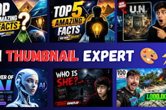 professional ai thumbnail designer with 4 years of experiences