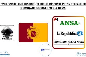 write and distribute rome inspired press release to dominate media google news