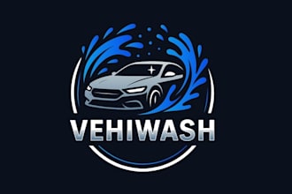 design monogram car wash service business logo