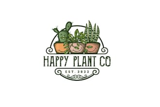 design happy plant co logo