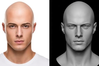 sculpt 3d head bust model 3d face likeness 3d portrait stl for 3d printing