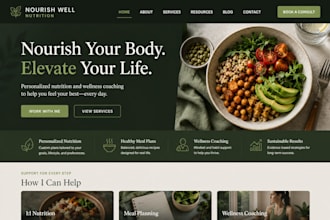 designsquarespace nutritionist website mealplanner website wellnesscoaching site