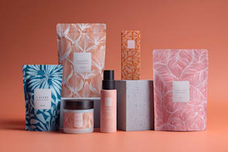 design packaging cosmetic packaging and label