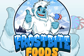 do mascot delicious food and cookies snack logo