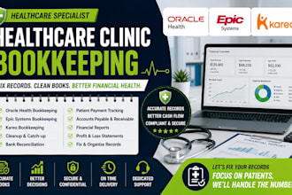 do healthcare clinic bookkeeping cleanup using oracle health kareo