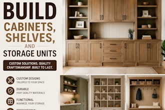 build cabinets, shelves, and storage units