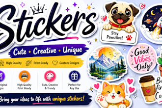 do custom sticker designs for you