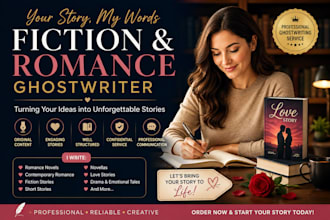 be your fiction and romance fiction ghostwriter