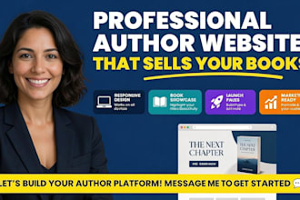 book author website, book showcase website, book launch and marketing, ebook