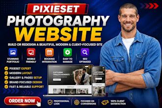 build beautiful pixieset website design photography  pixieset website redesign