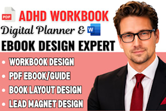 format adhd workbook, digital planner, journal, ebook for amazon KDP