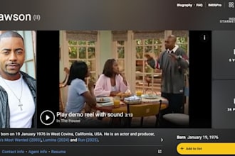 create a well setup page or edit your exthing imdb  page for you