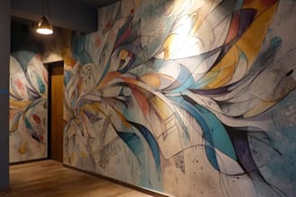 draw any graffiti mural wall art or banner
