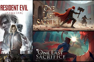 design steam capsule art, game banner,youtube thumbnail steam store page visuals