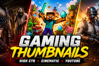 create cinematic gaming youtube thumbnails