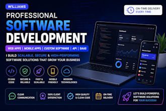 develop custom web app mobile app and software solution custom software