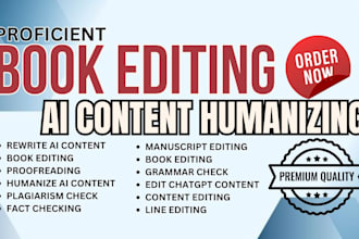 proofread, edit, rewrite and humanize your chatgpt or ai generated writing