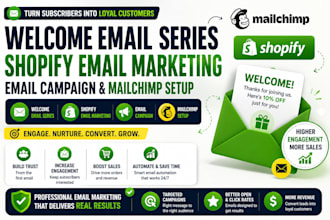 do welcome email series shopify email marketing email campaign mailchimp setup
