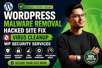 wordpress malware removal, hacked site fix, virus cleanup, wp security services