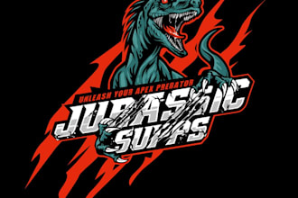 do mascot dinosaur jurassic games logo design