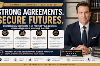 draft a professional business partnership agreement as a US attorney