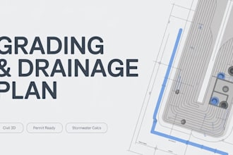 design stormwater drainage and grading plan in civil 3d