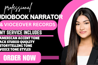 narrate your audiobook, acx quality and audible american female voice over