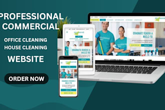 design cleaning service website with online booking and bookingkoala integration