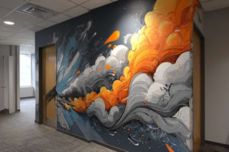 draw any graffiti mural wall art or banner