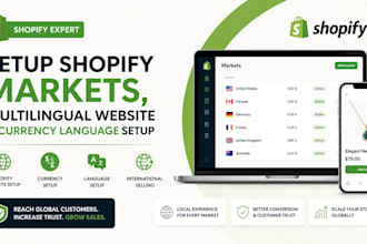 setup shopify markets, multilingual store and multi currency checkout