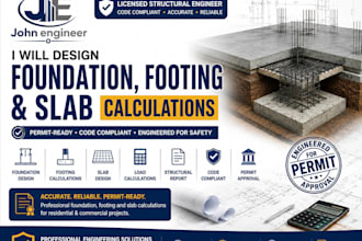 design foundation footing and slab calculations