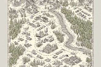 make unique hand drawn map vector illustration