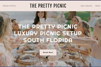 design wix luxury picnic website wix event planner website picnic website