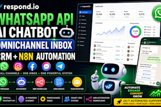 setup respond io whatsapp api ai chatbot omnichannel inbox crm n8n ai automation