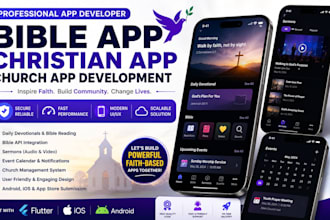 develop bible app, christian app, church app, app development, ios app, flutter