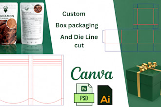 designs die line or gift packaging