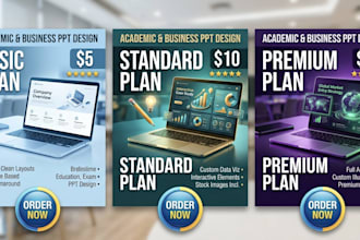 do professional powerpoint presentation for projects , internship, business,