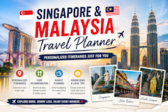 create a custom singapore and malaysia travel plan