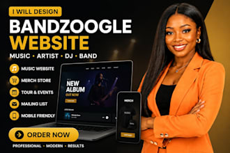 design bandzoogle music website, artist website, dj website store merch store