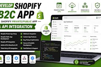 setup shopify b2c app,shopify private or public app,shopify API integration