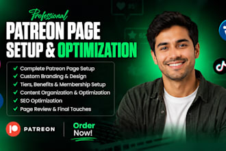 complete patreon page setup and management