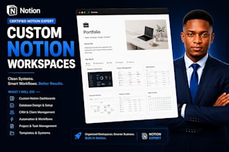 setup custom notion dashboard notion template notion expert project management