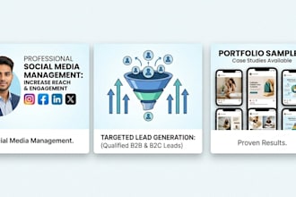 be your expert social media manager and lead generation