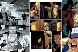 do comic book graphic novel comic page strip webtoon art as comic artist