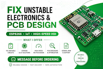 fix unstable electronics with microcontroller pcb  esp8266 iot high speed hdi