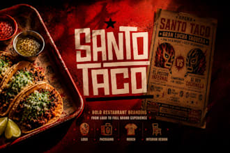 create a complete restaurant brand identity and packaging