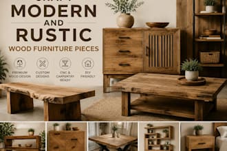 craft modern and rustic wood furniture pieces
