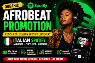 organically promote your afrobeat music to real italian spotify listeners